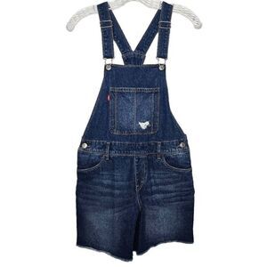 Levi's Distressed Blue Denim Shortall Size 14